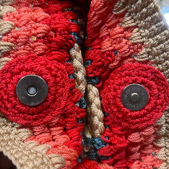 The Sak Originals Multicolored Shoulder Drawstring Purse Stripe Hobo Bag BOHO - Picture 9 of 10